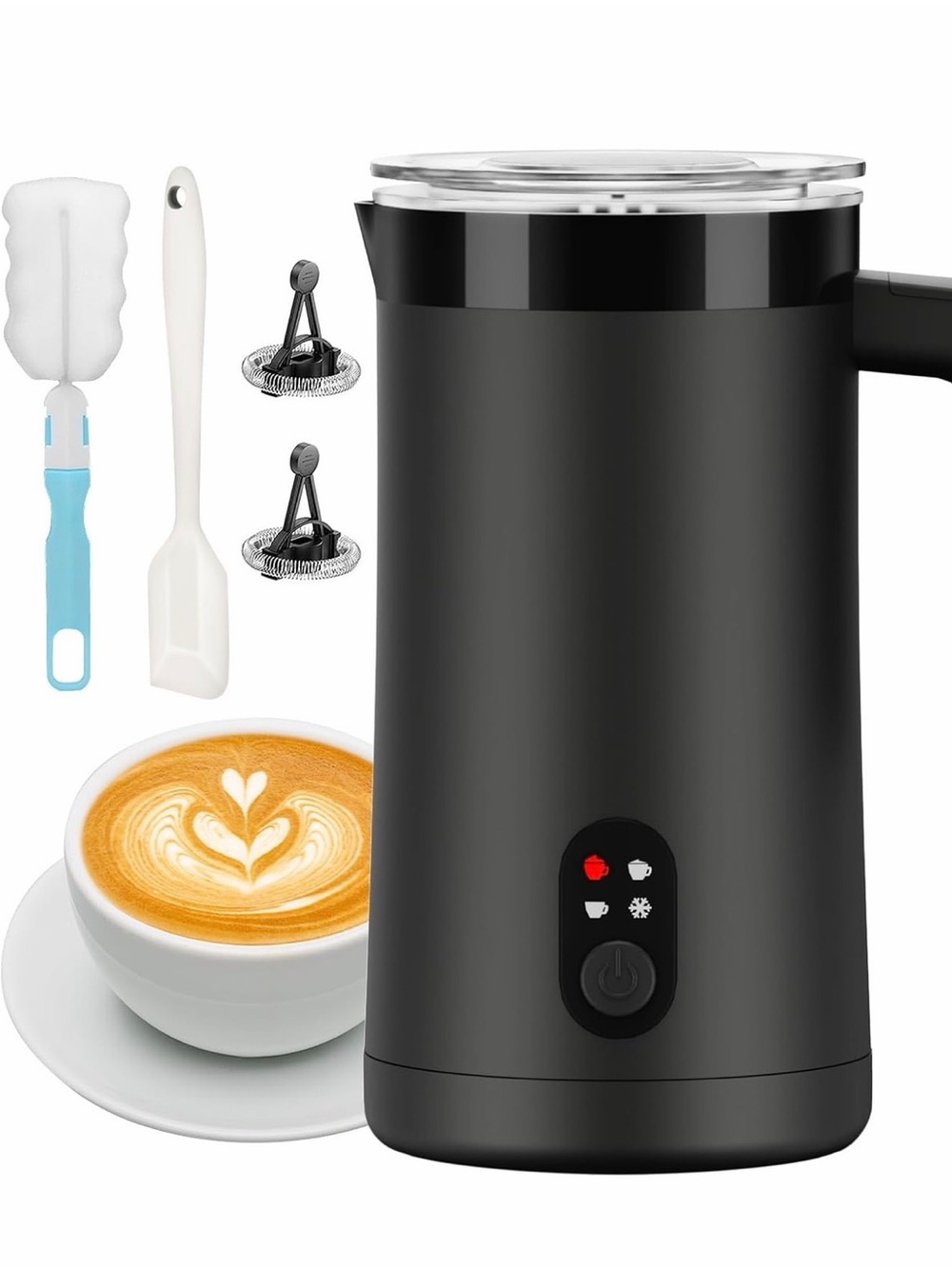 🥛☕️Electric Milk Frother - Matte Black 4 in 1